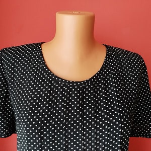 Vintage JESSICA HOWARD Black Polka Dot Midi Dress