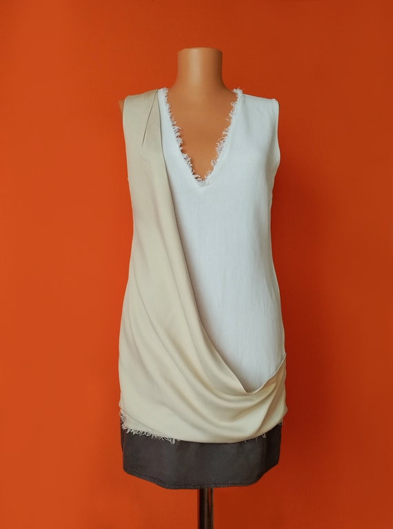 fendi beige dress Fendi // Striped Pleated Dress  VSP Consignment