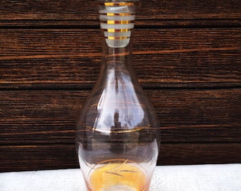 Vintage Flasche,Decanter Geätztes Glas,Vintage Schnapsglas Flasche,Home Dekor,Antike Flasche,Sammler Vintage Flasche