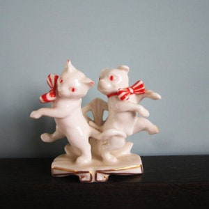 Vintage German Ens Diaphan-Vintage German Ens porcelain cat figurine,Porcelain Germany,Antique KARL ENS German Volkstedt Porcelain