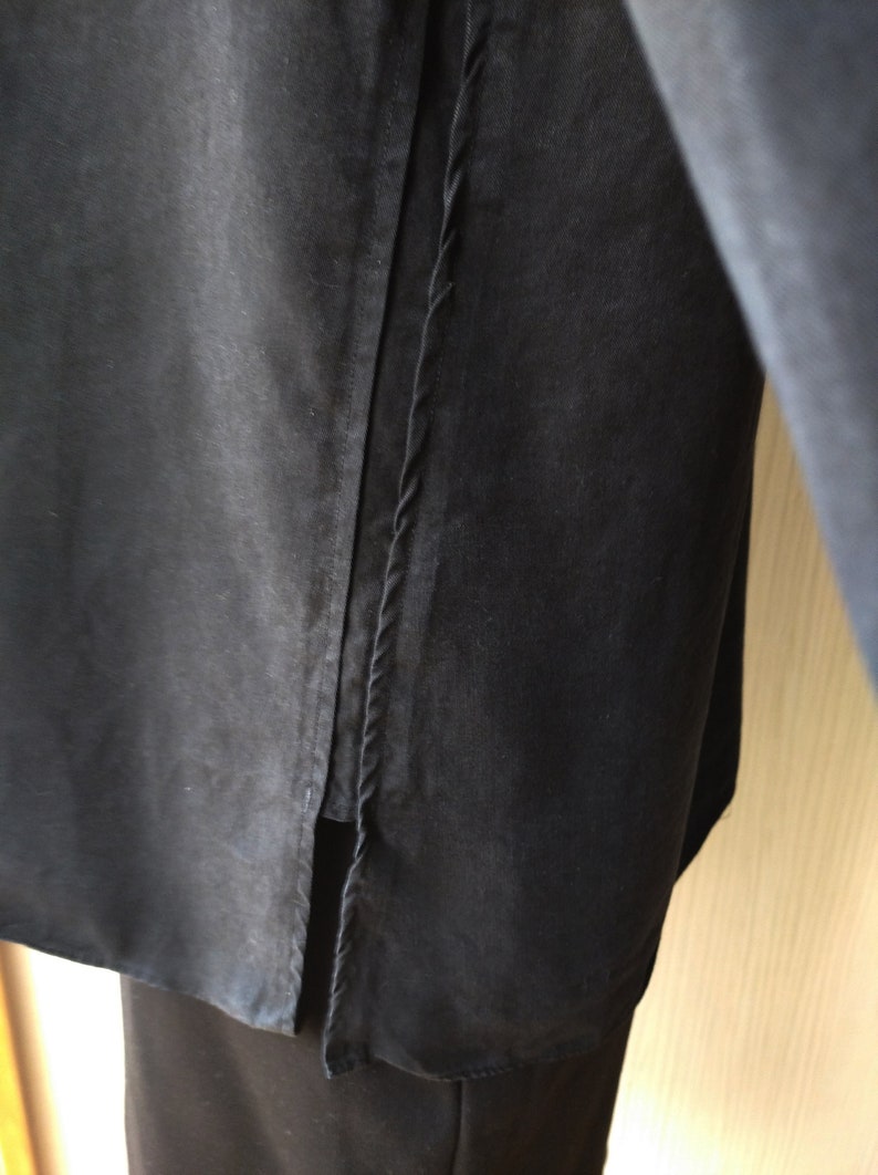 Acne Studios Women's Vintage Button Down Shirt Long Sleeves, Women Black Shirt image 7