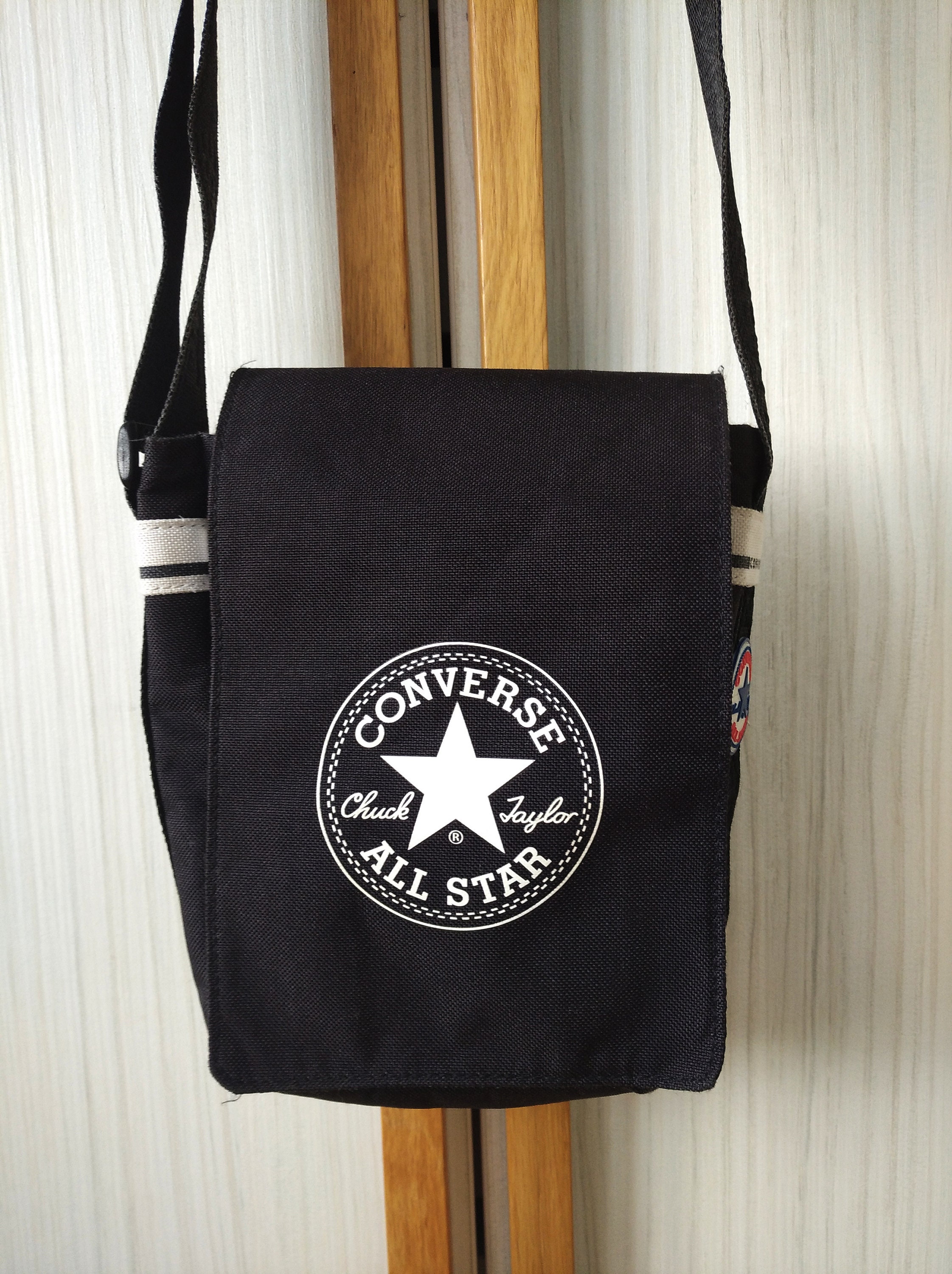 Vintage ALL STAR Pouch zwarte messenger tas - Etsy