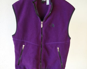 Vintage 90s The North Face Purple Fleece Vest - Unisex