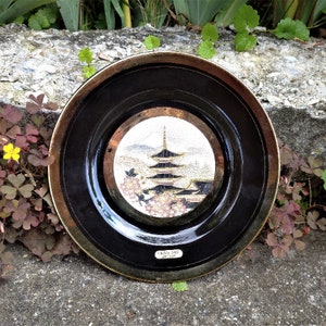 Vintage &#39;The Art of Chokin&#39; 24KT Original Gold Edged Japanese Plate, Dynasty Gallery Exclusive Design,Collectible Decorative Plate