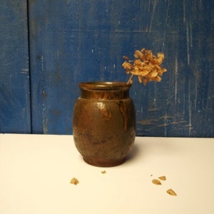 Vintage clay vessel ,Very old earthenware vessel ,Pottery primitive vessel, Antique terracotta pot ,Earthenware jug ,Rustic decor