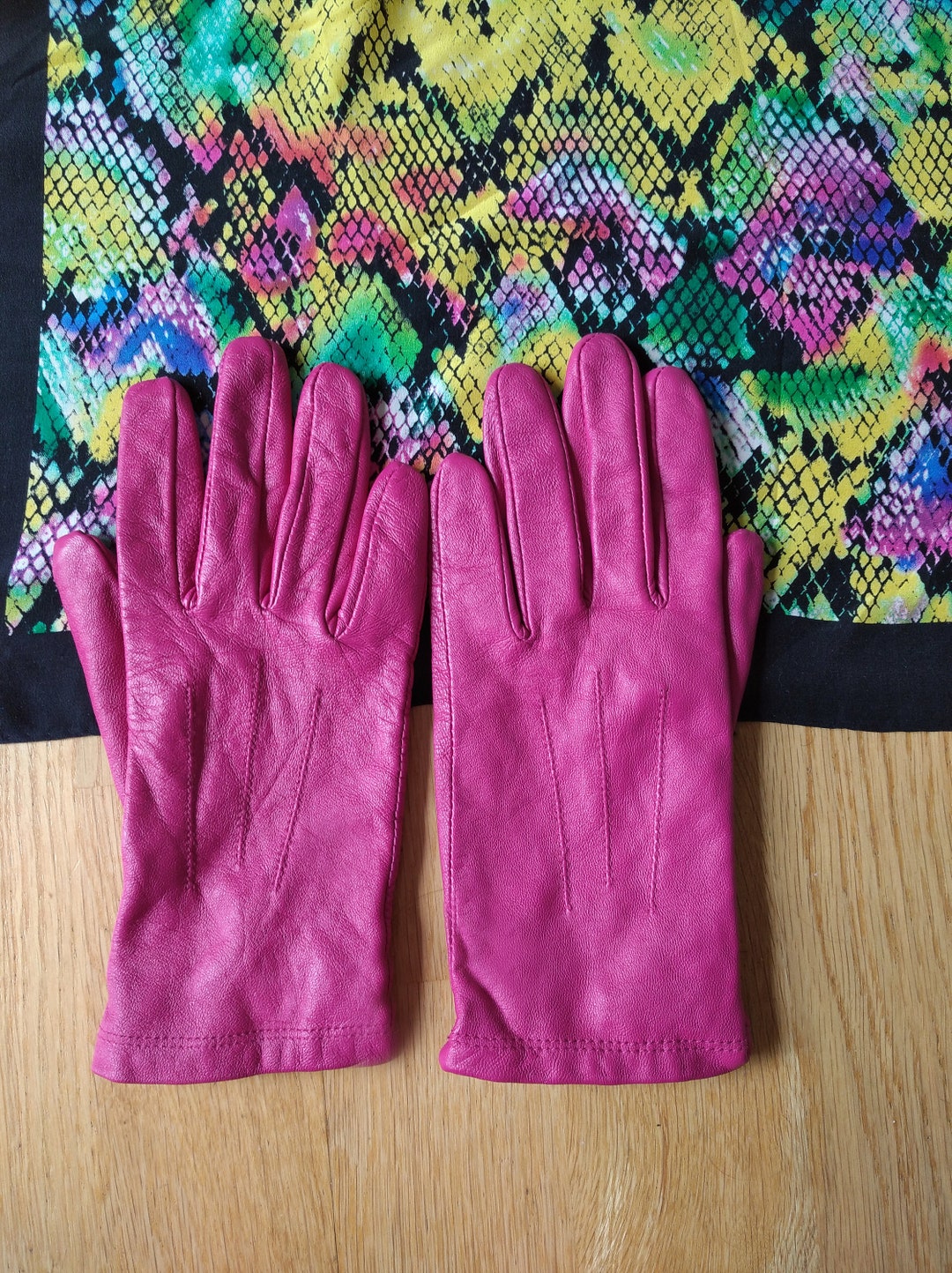Pink Leather Gloves,luxurious Gloves Soft Lambskin Leather, Women's