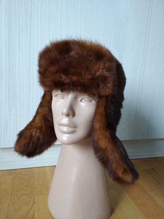 Vintage Fur ear muff hat Faux Fur Star Earmuffs in Brown- Vintage-Inspired Grunge Ear  main image 3