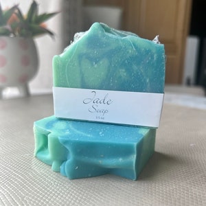 Soap,Jade Scent Cold Pressed Soap Bar, Organic,Handmade soap, Artisan soap, Handcrafted soap, Natural Soap