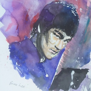 Brucre Lee 38x28cm Aquarell