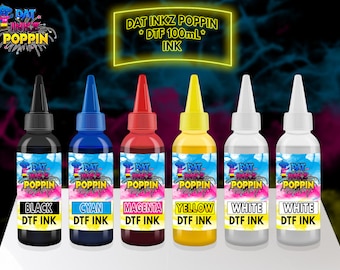 DTF Ink 6 Flaschen Set: 100ml ET Druckerkompatibel