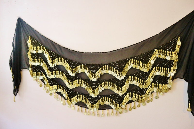 High Quality Professional Sexy Belly Dance Hip Scarf Coin 