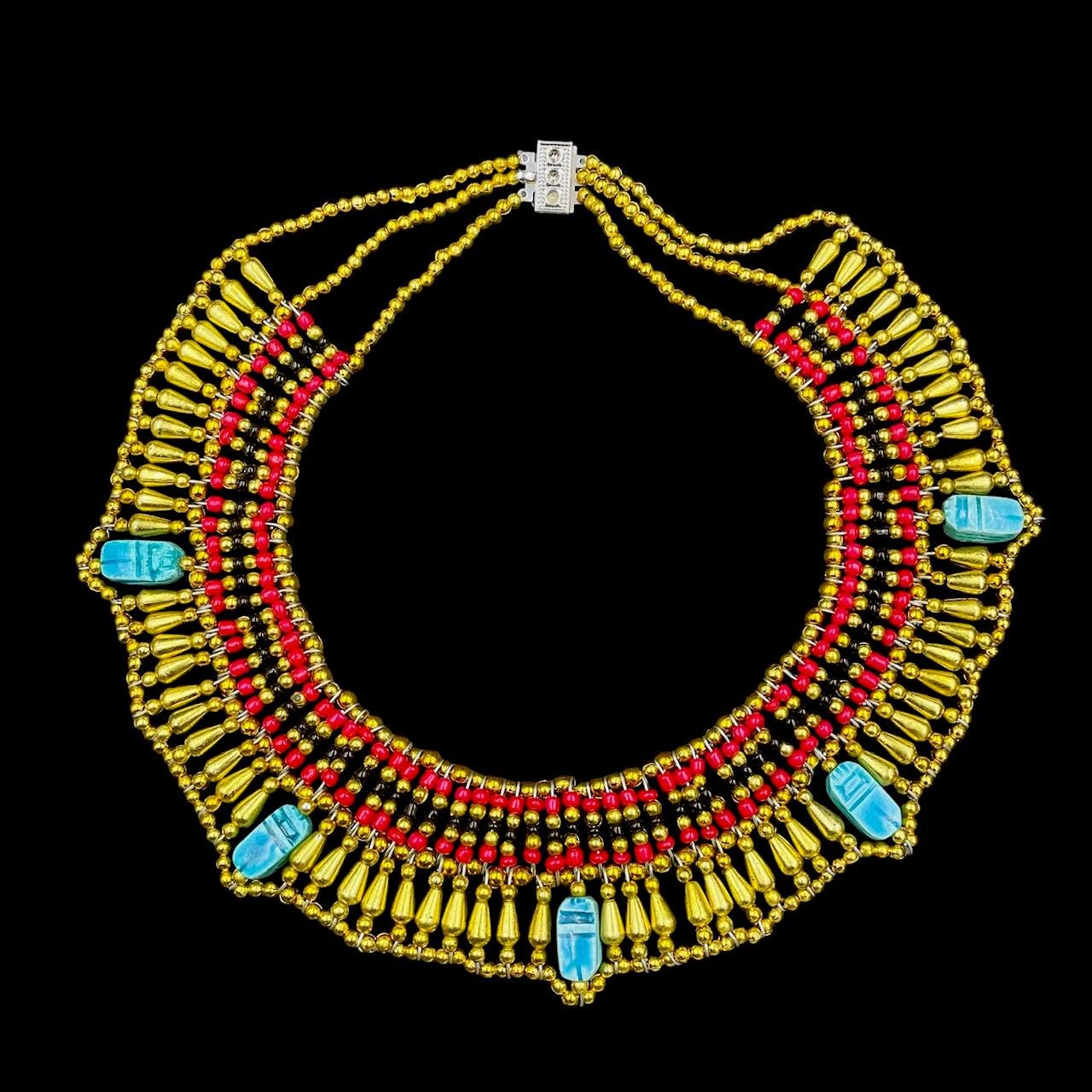 Lot de 5 accessoires de costume d'Halloween pour femme de style égyptien comprenant un collier serre-tête, collier, brassard serpent, boucles