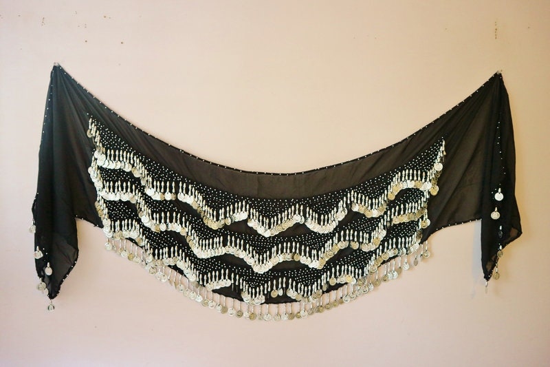 High Quality Professional Sexy Belly Dance Hip Scarf Coin  display picture 2
