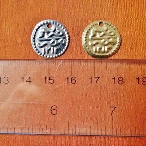 100 Gold/Silver Coins...Real Brass Belly Dance Hip Scarf Accessories Belt Costume Coin Beads image 5