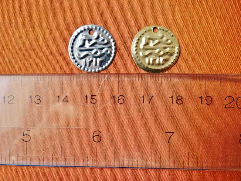 100 Gold/Silver Coins...Real Brass Belly Dance Hip Scarf Accessories Belt Costume Coin Beads image 5