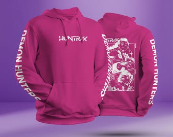 Tuta Da Jogging 2 Pezzi Bambina Stampa Demon Hunters - Felpa Con Cappuccio E Pantaloni, Cotone Morbido, Stile Y2K Streetwear