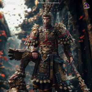 Black Myth: Wukong – Destined One Action Figure | Model by Bulkamancer Sculpts | 3D Printed Garage Kit