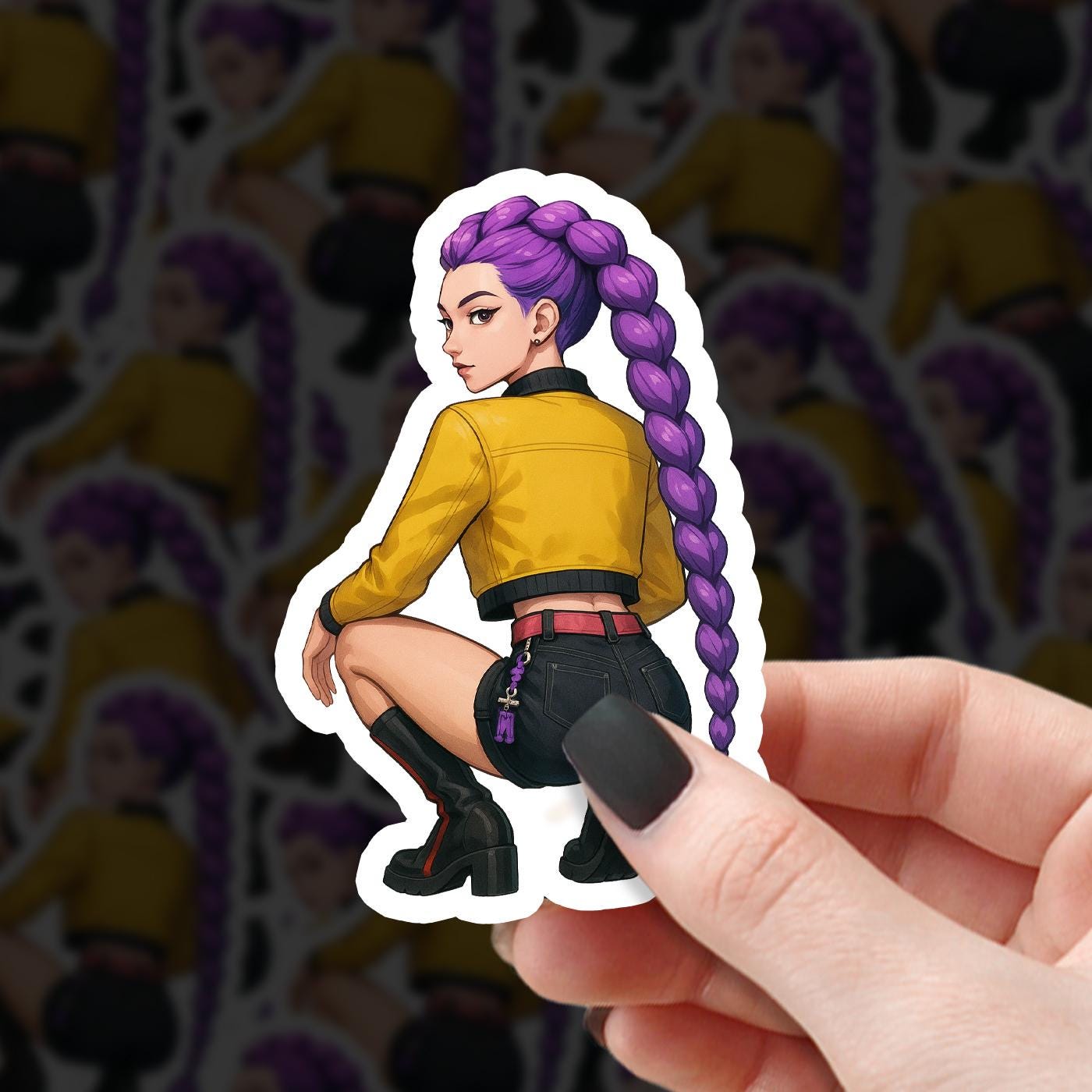 Autocollants Kpop Demon Hunters - Pack 40 Stickers Vinyle Imperméables - Rumi, Mira, Zoey, Jinu, Saja, Chat Derpy