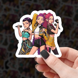 K-POP デーモンハンター - HUNTRIX - ゾーイ、ルミ、ミラ - ステッカー