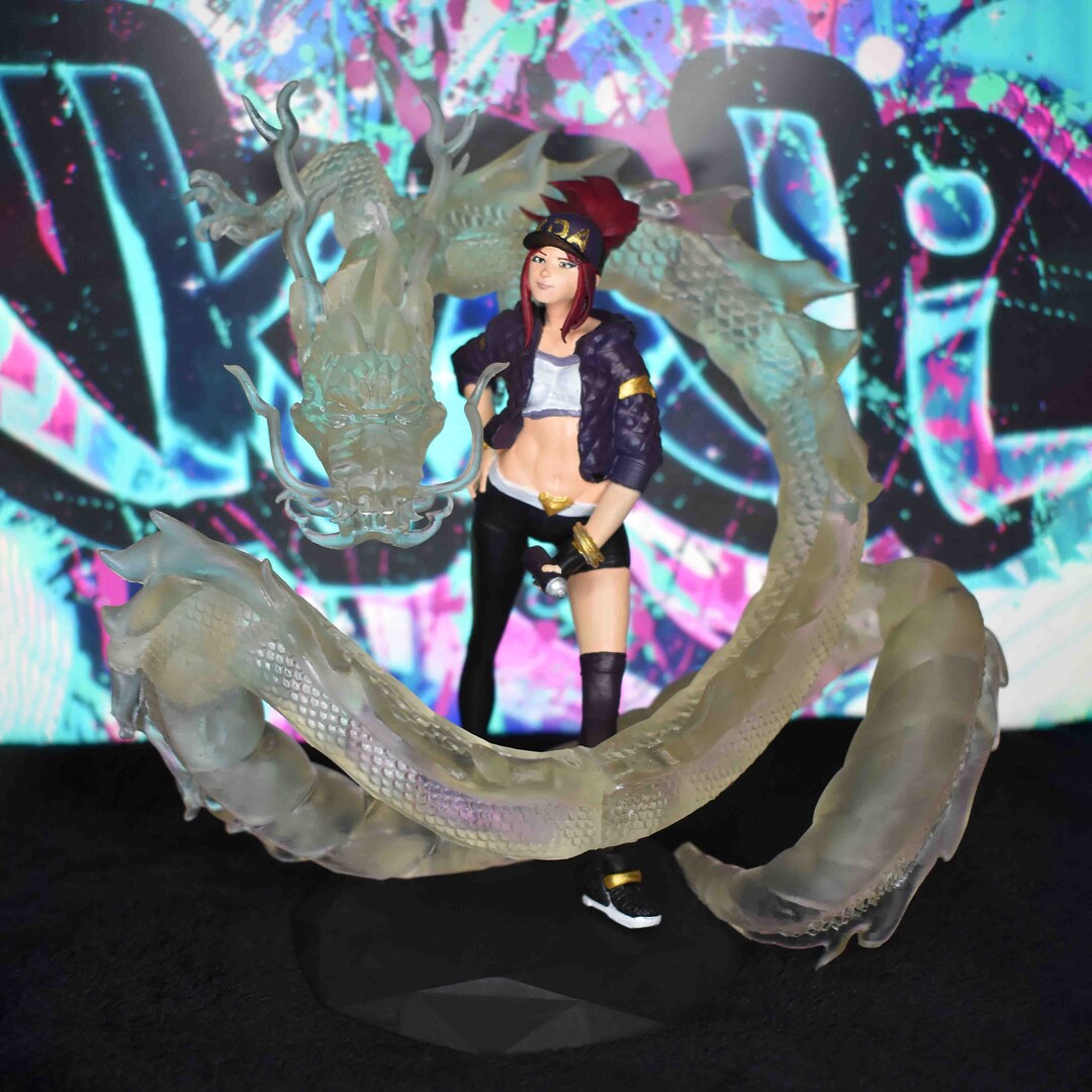 League of Legends K/DA Akali With Dragon Action Figure - Etsy