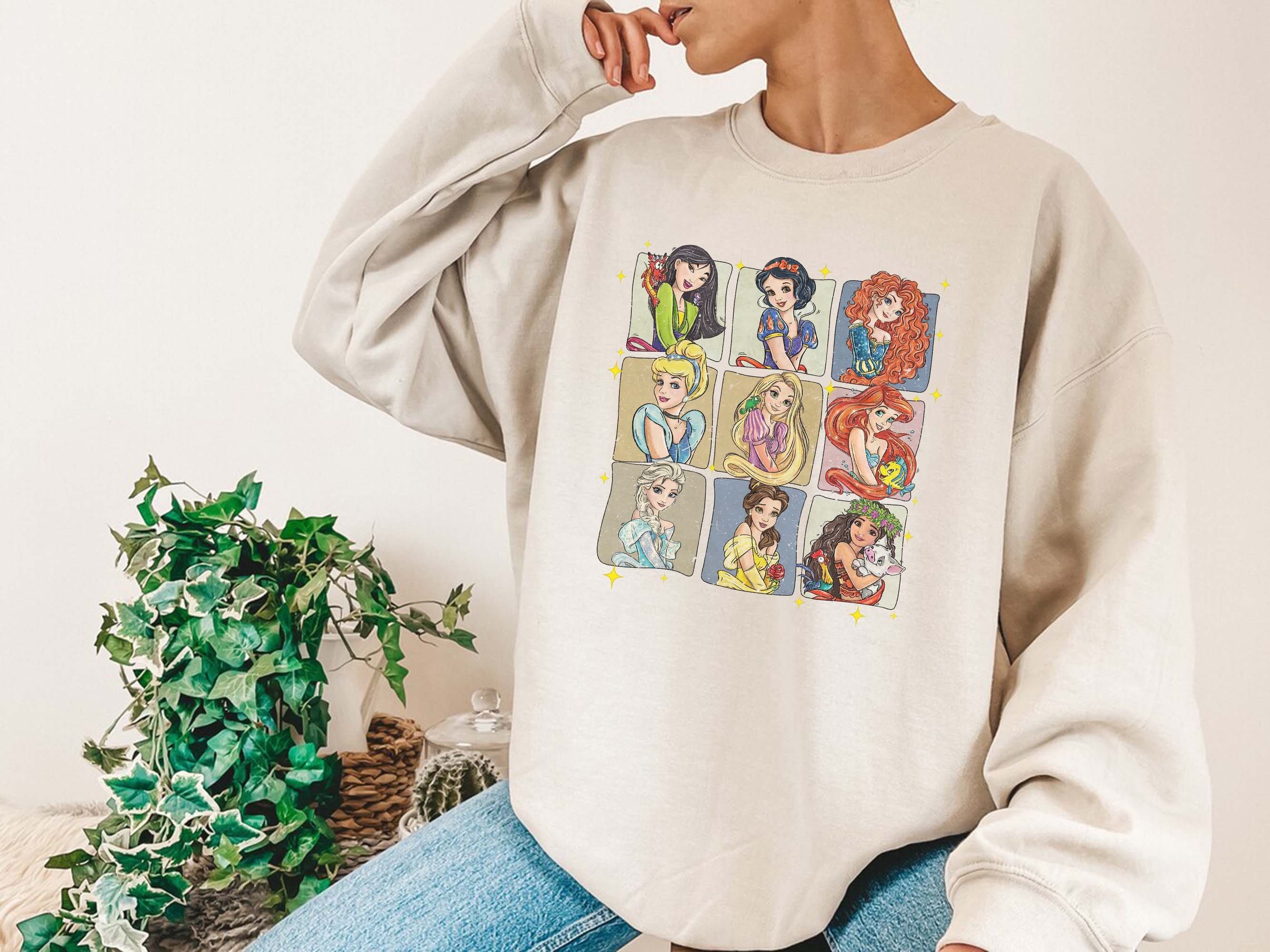 Vintage Disney Princess Sweatshirt, Disney Princess Characters sold by Diego Monteiro SKU