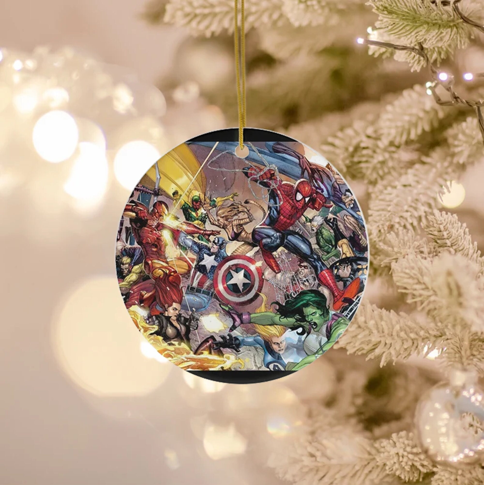 Personalized Marvel Ornaments Marvel Christmas Ornament sold by