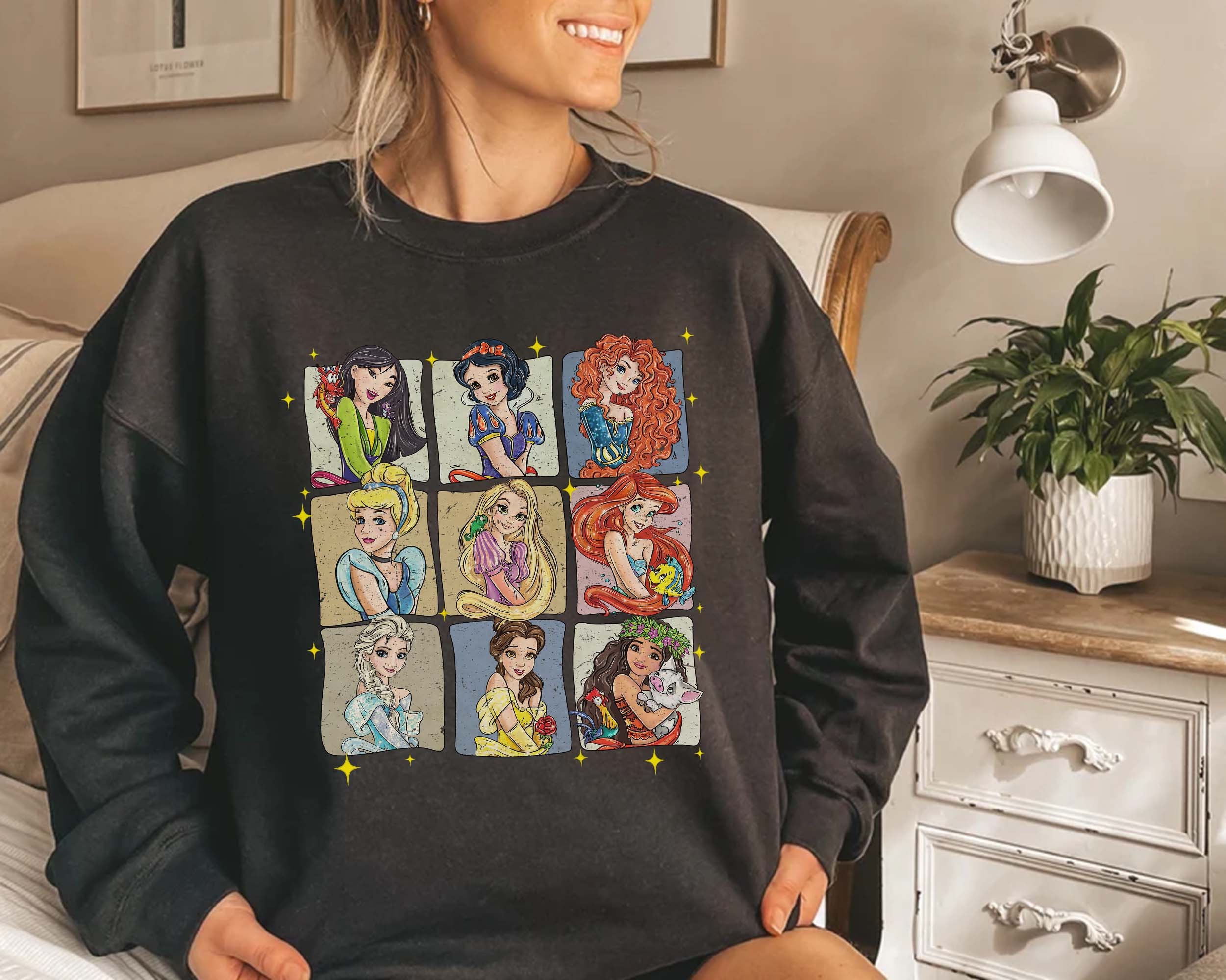 Vintage Disney Princess Sweatshirt, Disney Princess Characters sold by Diego Monteiro SKU