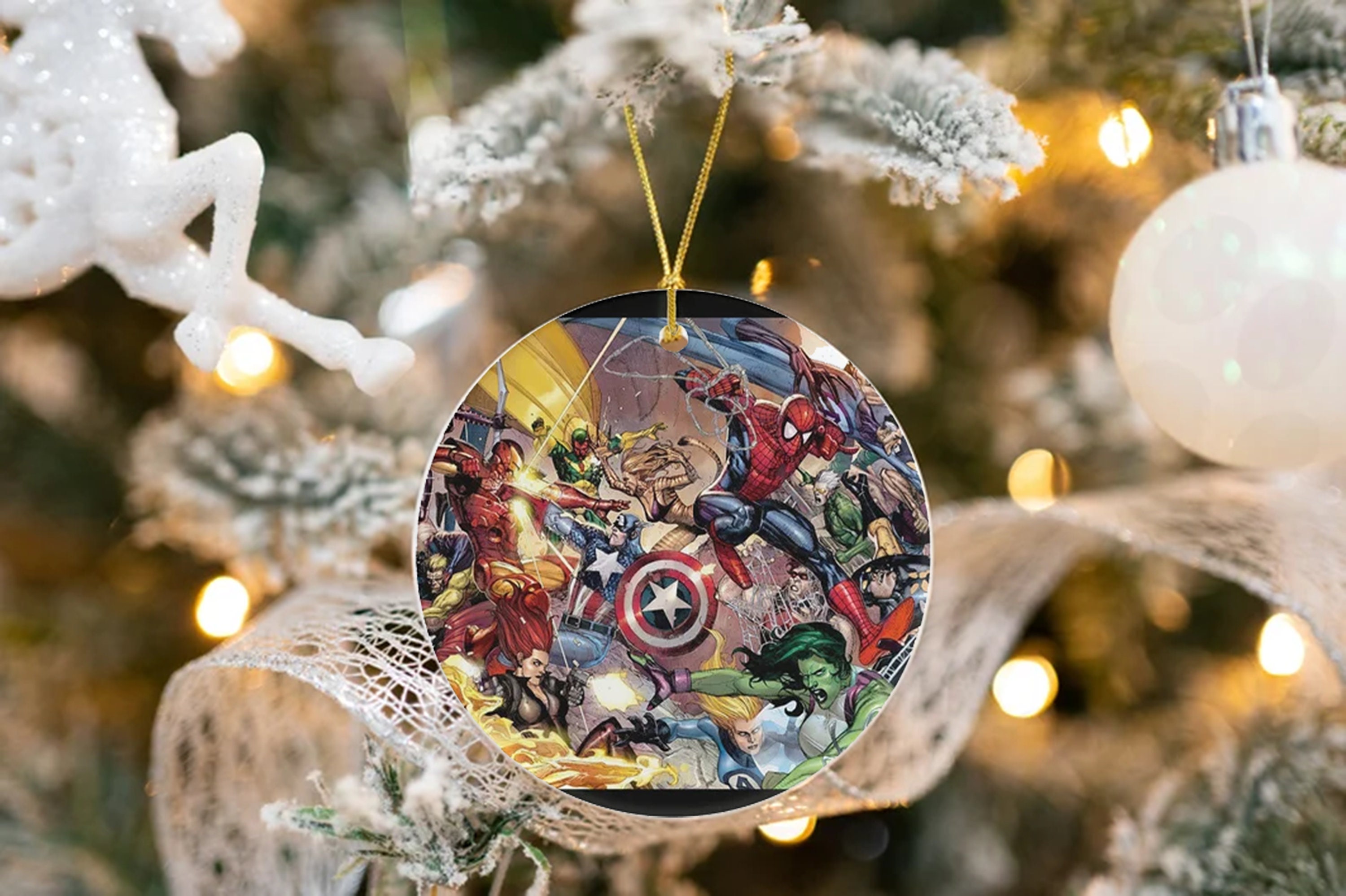 Personalized Marvel Ornaments, Marvel Christmas Ornament Designed