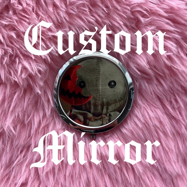 Custom Compact Mirror, Circle or Heart Shaped custom mirror