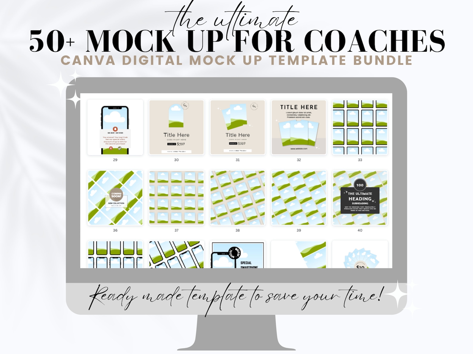 50+ Mockup Canva Template for Coaches, Course Creator Mockup, Digital ...