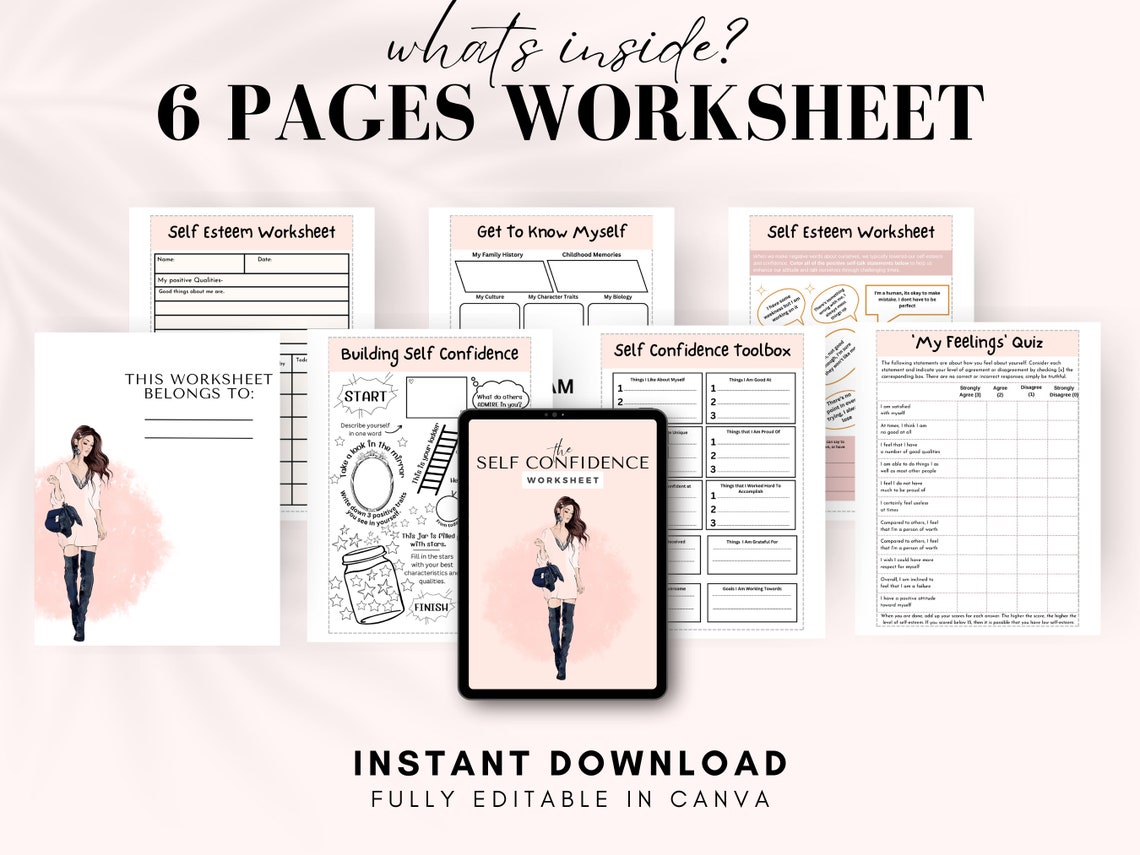 Self Confidence Brandable Workbook Done for You Course Self Esteem ...