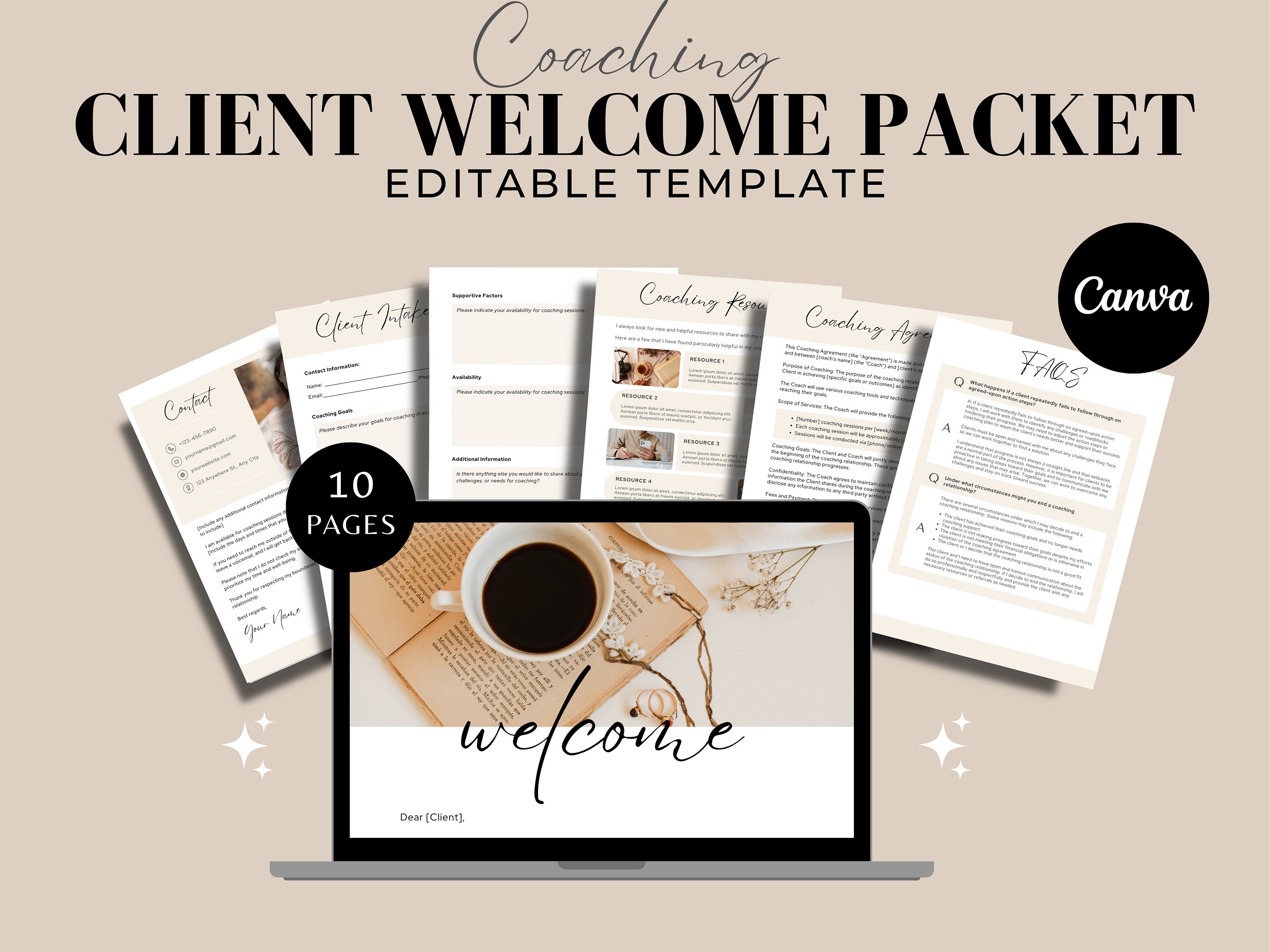 Client Welcome Packet Template for Coaches Client Onboarding - Etsy