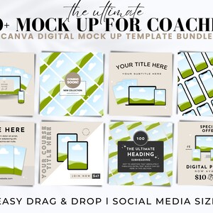 50+ Canva-mallmodeller för coacher, kursskapare, digital produktmodell, Canva-mallmodellpaket, onlinekursmodell bild 2