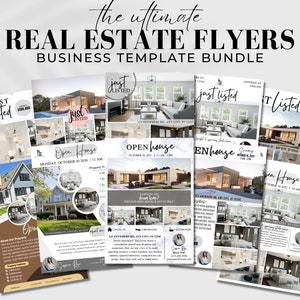 10 Real Estate Flyer Template, Just Listed Flyer, Open House Flyer, Realtor Flyer, Real Estate Marketing, Flyer Bundle Pack