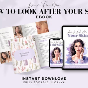 Skincare Template, Lead Magnet, Gift Guide, Skincare Ebook, Skincare & Beauty Ebook, Estheticians, Dermatologist Template, Spa Template