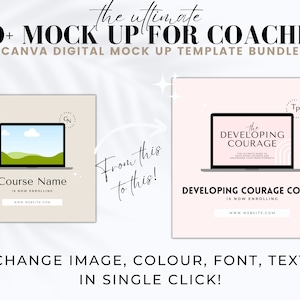 50+ Canva-mallmodeller för coacher, kursskapare, digital produktmodell, Canva-mallmodellpaket, onlinekursmodell bild 5