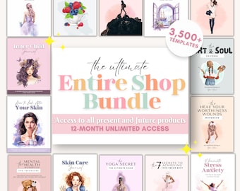 Volledige shopbundel, 12 maanden toegang, Ultimate Brandable Coaching-cursus, Done For You-content, Life Coach Toolkit, Course Creator-bundel