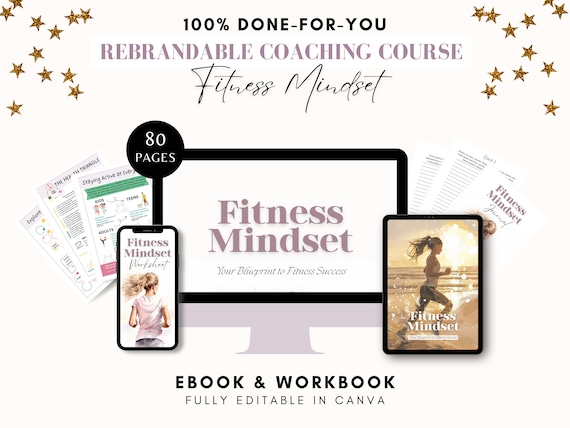 Fitness Mindset Brandable Workbook, Done For You Course Mindful Fitness, Weight loss Coach, Body Health Coach, Wellness Coach