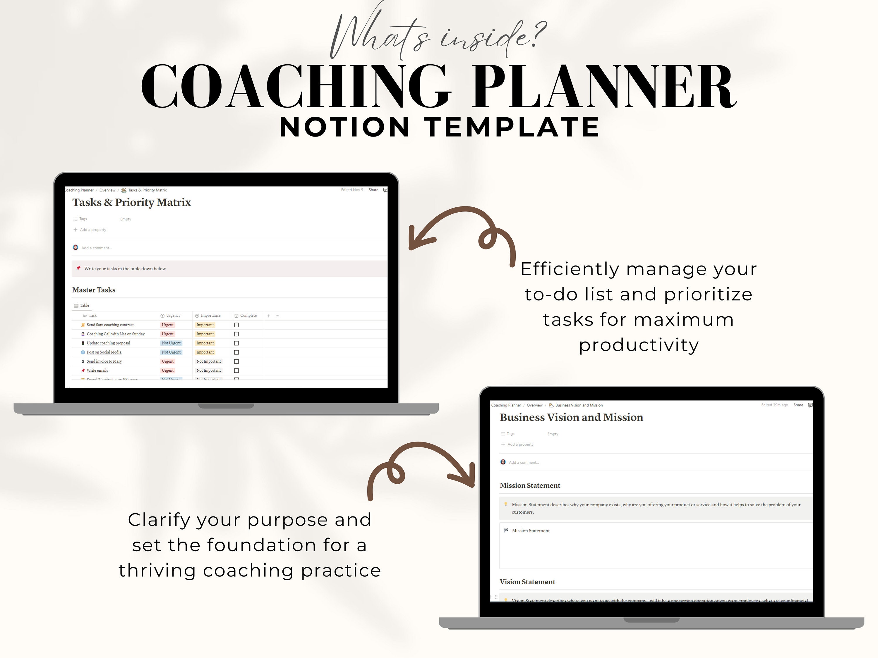 Notion Template Coaching Planner Coach Client Onboarding Aesthetic Notion Template Coaching Planner Coach Client Onboarding Aesthetic