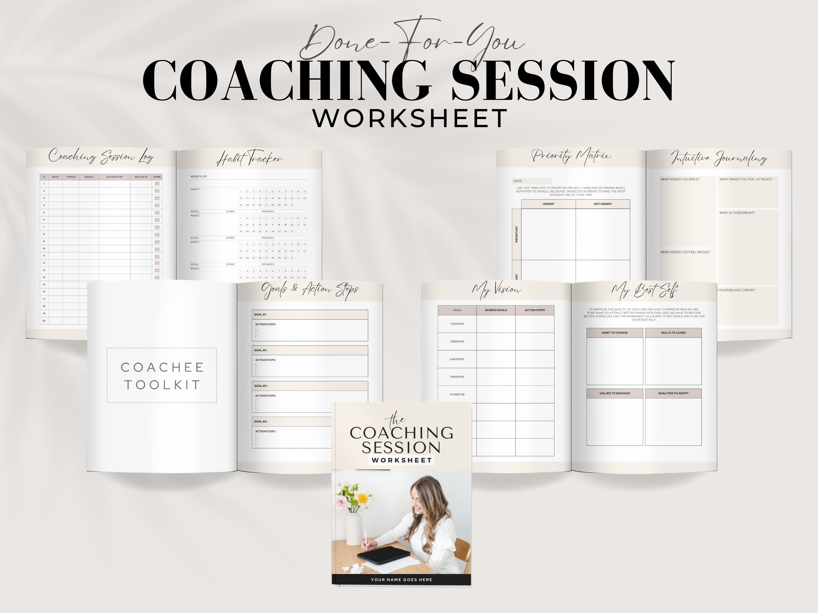 Coaching Session Worksheet, Coaching Program Worksheet, Coaching ...