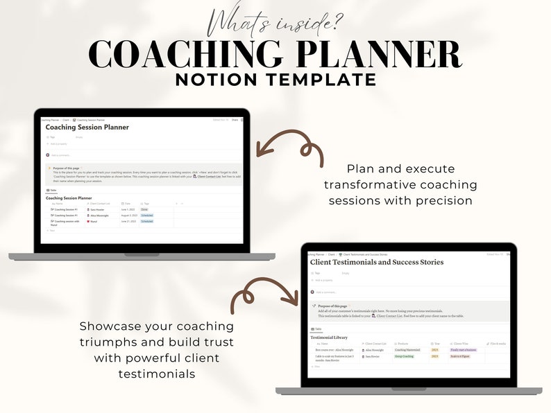 Notion Dashboard, Notion Client Portal, Client Portal Notion, Client Onboarding, Client Portal, Coaching Business, Coaching Session, Life Coach, Notion Template, Client Dashboard, Client Management, Client Tracker, Coaching Templates