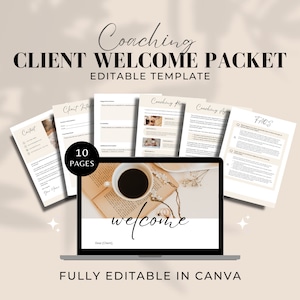 Client Welcome Packet Template For Coaches, Client Onboarding Proposal Template, New Client Service Guide, Coaching Client Intake Form