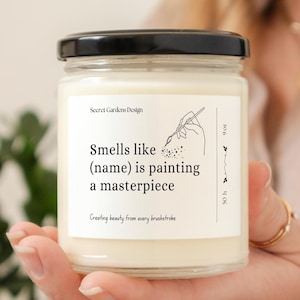 Personalized Painter Gift, Candle For Artist, Funny Candle For Painting Lover, Custom Birthday Gift For Painter, Custom Text Candle, Hobby