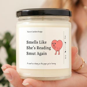 Smut Lover Gift Candle, Smut Reader Gift, Personalized Unique Funny Gift For Friend, Bookish Birthday Present, Custom Reading Smut Again