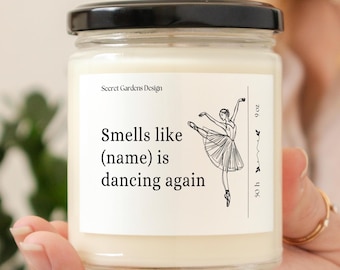 Ballet Dancer Custom Gift, Personalized Dance Student Gift, Ballerina Present, Gift for Ballerina, Ballerina Daughter Gift Candle