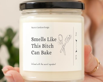 Baker Gift Funny Candle, Birthday Gifts for Her, Funny Baking Gift for Chef, Housewarming Gift for Kitchen, Cooking Lover, Custom Hobby Gift