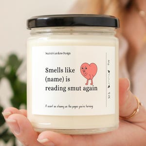Smut Lover Gift Candle, Smut Reader Gift, Personalized Unique Funny Gift For Friend, Bookish Birthday Present, Custom Reading Smut Again