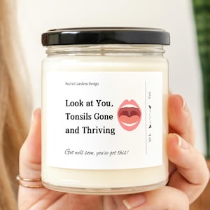 Tonsillectomy Gift Candle, Tonsil Surgery Gift Idea, Tonsillitis Gift, Funny Gift for Tonsil Removal, Tonsil Recovery, Funny Tonsillitis