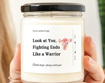 Endometriosis Gift Candle, Endometriosis Warrior Gift for Her, Endometriosis Awareness, Endo Warrior Gift, Endo Survivor, Endo Sister