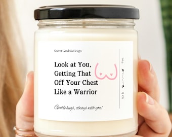 Mastectomy Surgery Recovery Candle, Get Well Soon Gift, Funny Surgery Care, Breast Cancer Survivor Gift for Friend, Fighting Cancer Candle
